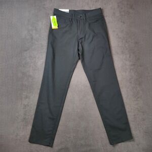 Haggar H26 Bronx Pants Mens 30x32 Gray Slim Straight‎ Flat Front Flex Waistband